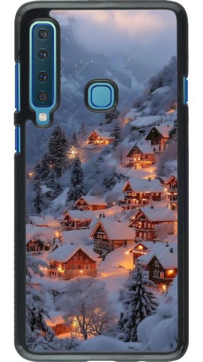 Samsung Galaxy A9 Case Hülle - Winter 25 Winter snowy village