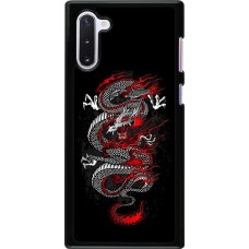 Samsung Galaxy Note 10 Case Hülle - Japanese style Dragon Tattoo Red Black