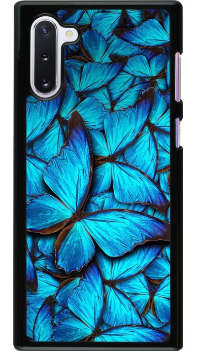 Hülle Samsung Galaxy Note 10 - Papillon - Bleu