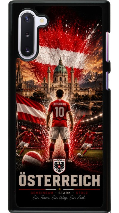 Samsung Galaxy Note 10 Case Hülle - Fussball Österreich splash 2026