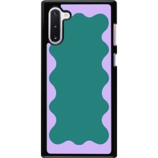 Samsung Galaxy Note 10 Case Hülle - Wavy Rectangle Green Purple