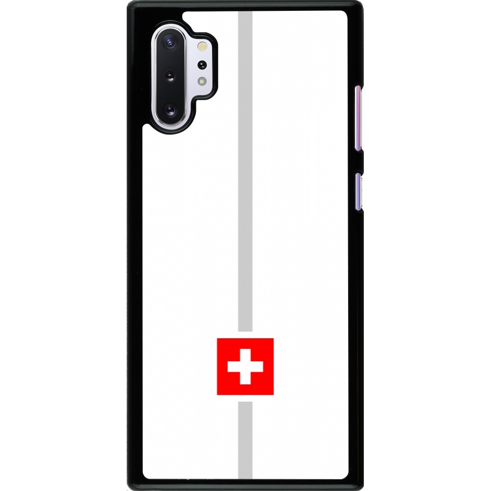 Samsung Galaxy Note 10+ Case Hülle - Kanton CH weiss