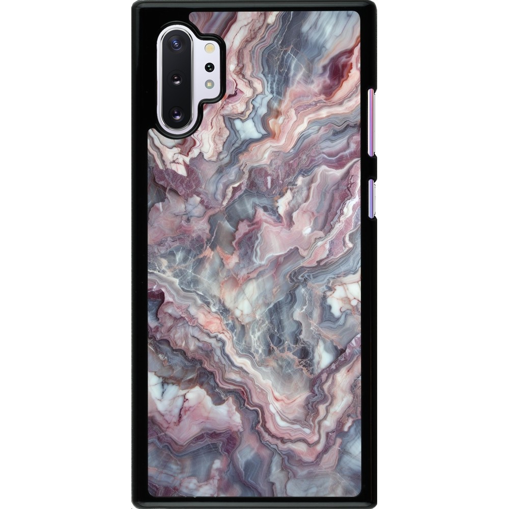 Samsung Galaxy Note 10+ Case Hülle - Violetter silberner Marmor