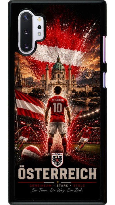 Samsung Galaxy Note 10+ Case Hülle - Fussball Österreich splash 2026