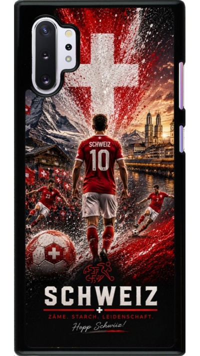 Samsung Galaxy Note 10+ Case Hülle - Fussball Schweiz splash 2026