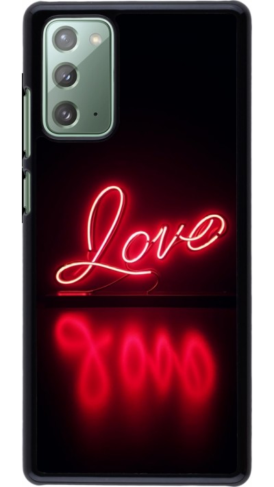 Samsung Galaxy Note 20 Case Hülle - Valentine 2025 Neon Liebe