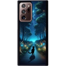 Samsung Galaxy Note 20 Ultra Case Hülle - Schwarze Katze Spaziergang