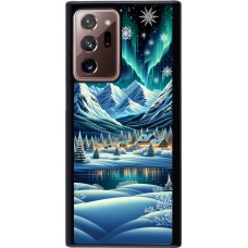 Coque Samsung Galaxy Note 20 Ultra - Snowy Mountain Village Lake night