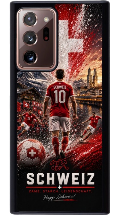 Samsung Galaxy Note 20 Ultra Case Hülle - Fussball Schweiz splash 2026