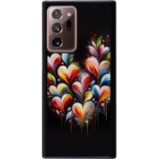Samsung Galaxy Note 20 Ultra Case Hülle - Valentin 2024 Schwarzes Herz Abstrakt