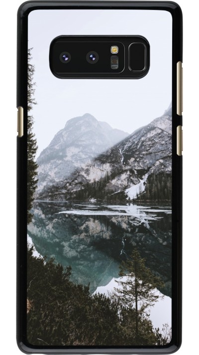 Samsung Galaxy Note8 Case Hülle - Winter 22 snowy mountain and lake