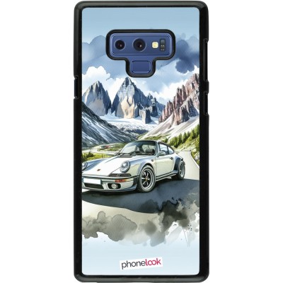 Samsung Galaxy Note9 Case Hülle - Porsche 911 Berg Aquarell