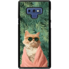 Samsung Galaxy Note9 Case Hülle - Cat Summer Palms