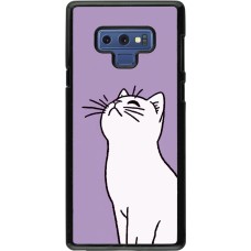 Samsung Galaxy Note9 Case Hülle - Chat auf lila Hintergrund
