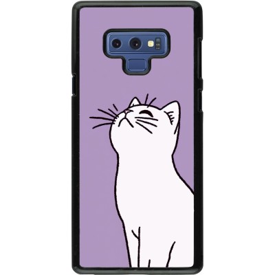 Samsung Galaxy Note9 Case Hülle - Chat auf lila Hintergrund