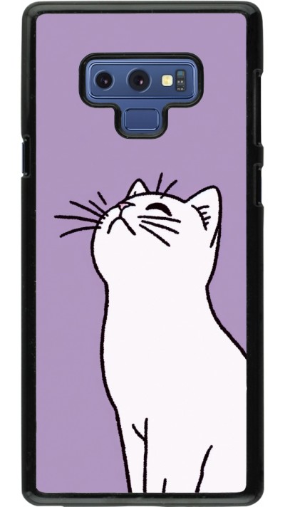 Samsung Galaxy Note9 Case Hülle - Chat auf lila Hintergrund