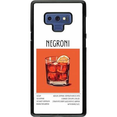 Samsung Galaxy Note9 Case Hülle - Cocktail Rezept Negroni