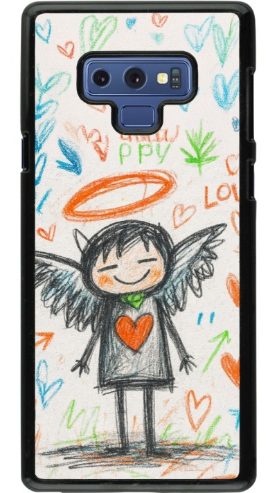Samsung Galaxy Note9 Case Hülle - Little Angel Sketch Love