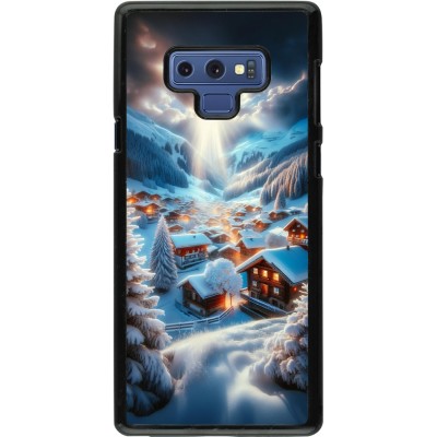 Samsung Galaxy Note9 Case Hülle - Berg Schnee Licht