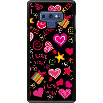 Samsung Galaxy Note9 Case Hülle - Valentine 2023 love symbols