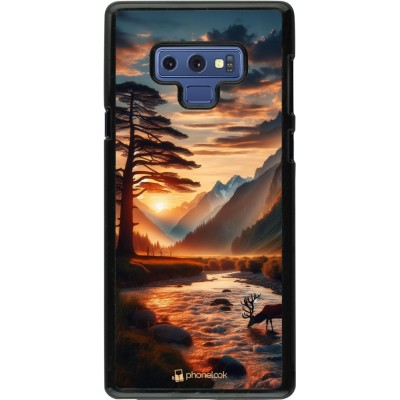 Samsung Galaxy Note9 Case Hülle - Tal Sonnenuntergang Hirsch Baum