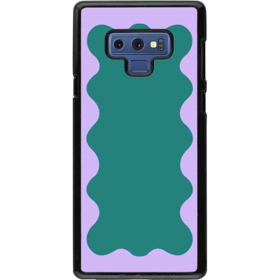 Samsung Galaxy Note9 Case Hülle - Wavy Rectangle Green Purple