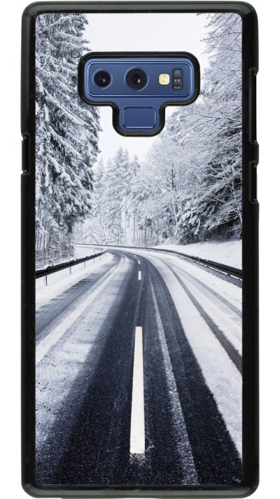 Samsung Galaxy Note9 Case Hülle - Winter 22 Snowy Road