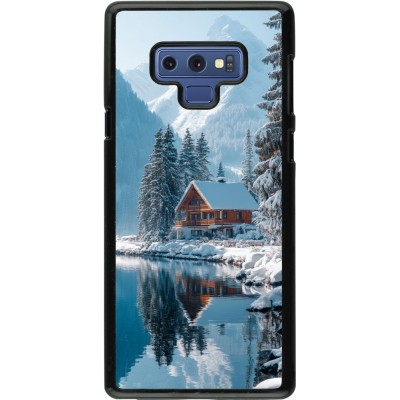 Samsung Galaxy Note9 Case Hülle - Winter 25 Winter house forest day