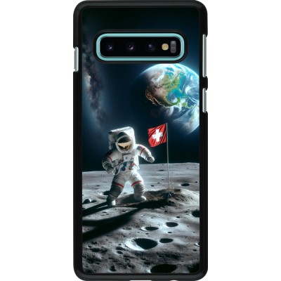 Samsung Galaxy S10 Case Hülle - Astro Schweiz auf dem Mond