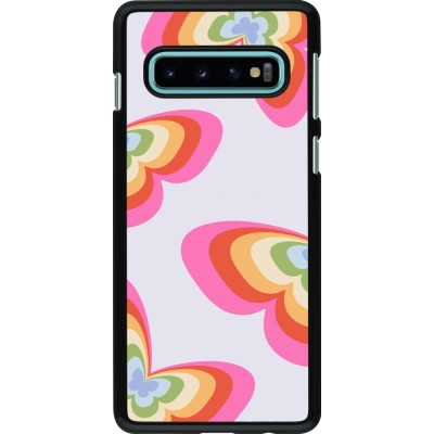 Samsung Galaxy S10 Case Hülle - Easter 2024 rainbow butterflies