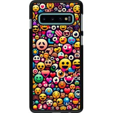 Samsung Galaxy S10 Case Hülle - Emoji Mix Farbe