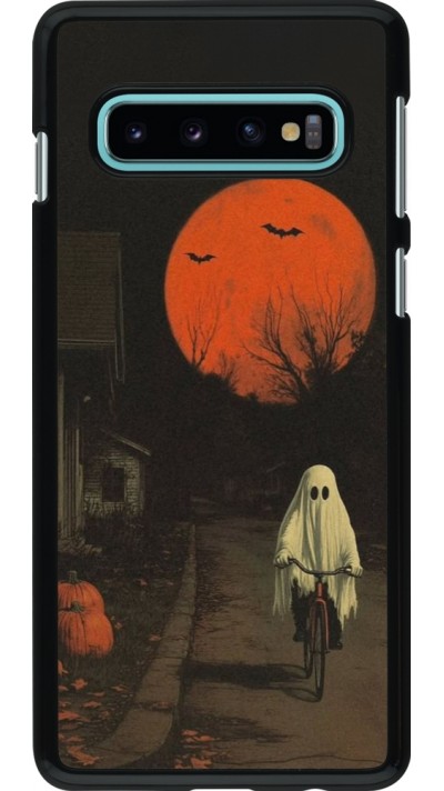 Coque Samsung Galaxy S10 - Halloween 2025 Ghost on a bicycle