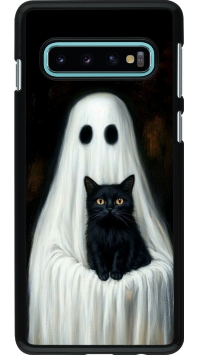 Coque Samsung Galaxy S10 - Halloween 2025 Ghost with black cat