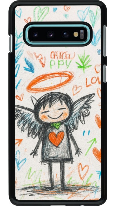 Samsung Galaxy S10 Case Hülle - Little Angel Sketch Love