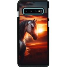 Samsung Galaxy S10 Case Hülle - Majestätischer Sonnenuntergang Pferd