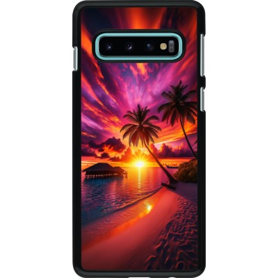 Samsung Galaxy S10 Case Hülle - Malediven Abenddämmerung Glückseligkeit