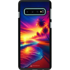 Samsung Galaxy S10 Case Hülle - Strand Sonnenuntergang auffällig