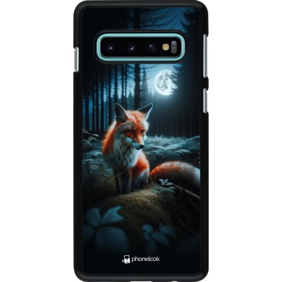 Samsung Galaxy S10 Case Hülle - Fuchs Mond Wald