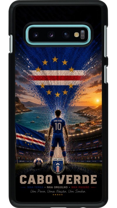 Samsung Galaxy S10 Case Hülle - Fussball Kap Verde splash 2026