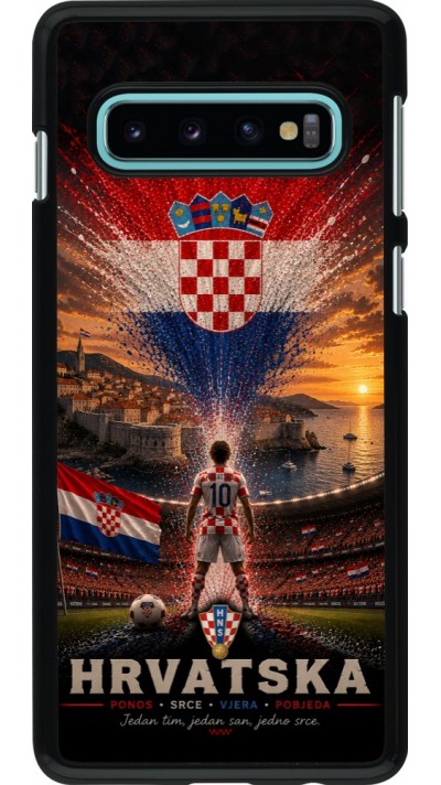 Samsung Galaxy S10 Case Hülle - Fussball Kroatien splash 2026