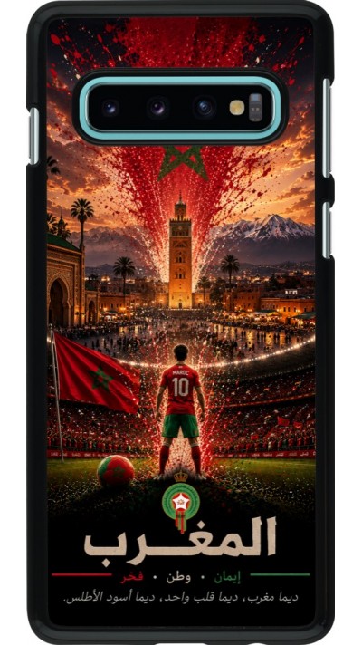 Samsung Galaxy S10 Case Hülle - Fussball Marokko splash 2026