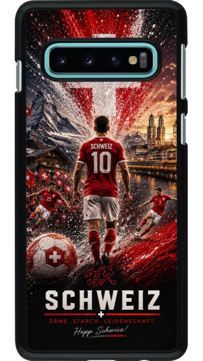Samsung Galaxy S10 Case Hülle - Fussball Schweiz splash 2026