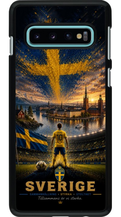 Samsung Galaxy S10 Case Hülle - Fussball Schweden splash 2026