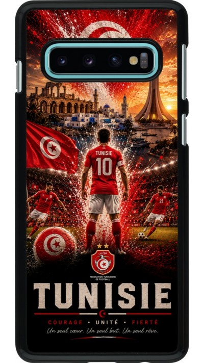 Samsung Galaxy S10 Case Hülle - Fussball Tunesien splash 2026