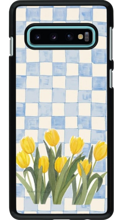 Samsung Galaxy S10 Case Hülle - Blue vichy tulips Spring 2026