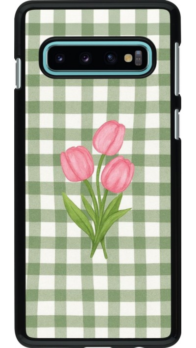 Samsung Galaxy S10 Case Hülle - Green vichy tulips Spring 2026