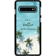 Samsung Galaxy S10 Case Hülle - Summer 2025 Life is better at the beach