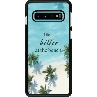 Samsung Galaxy S10 Case Hülle - Summer 2025 Life is better at the beach
