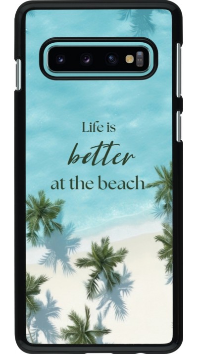 Samsung Galaxy S10 Case Hülle - Summer 2025 Life is better at the beach