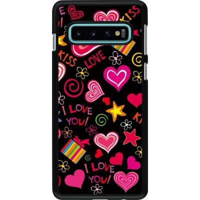 Samsung Galaxy S10 Case Hülle - Valentine 2023 love symbols